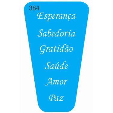Imagem de Estêncil com 6 palavras - cód. 384 - Duna Atelier