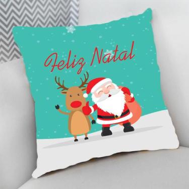 Imagem de Almofada Decorativa 40x40 Personalizado Natal Boas Festas Final do Ano