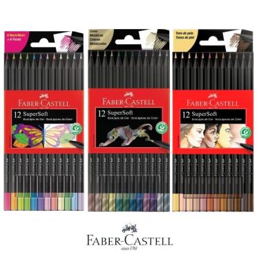 Imagem de Kit Completo Supersoft Cores Neon - Pastel + Metálicas + Tons De Pele Faber-castell