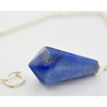 Imagem de Pendulo Piramidal  Pedra Quartzo Azul Radiestesia - CristaisdeCurvelo