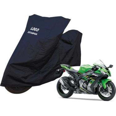 Imagem de Capa Moto Kawasaki ZX6R ZX10R Impermeável Tecido Repele Sol - Mz