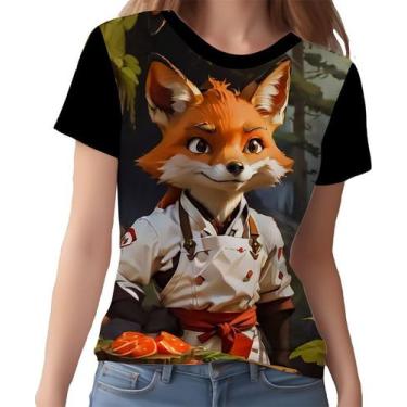 Imagem de Camisa Camiseta Color Chefe Raposa Cozinheira Cozinha 3 - Enjoy Shop, 