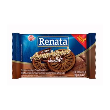 Imagem de Biscoito Amanteigado Chocolate sachet individual Renata 9g contendo 28