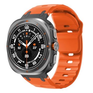 Imagem de Pulseira esportiva de silicone para Samsung Galaxy Watch Ultra de 47 mm masculino/feminino, à prova d'água, macia, compatível com Samsung Watch Ultra, Galaxy Watch 7, Ultra, respirável, correa Reloj