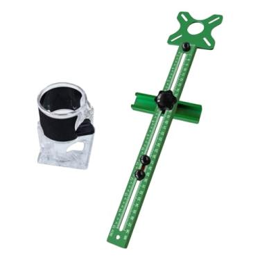 Imagem de Generic Suporte de fresagem de roteador, ranhura, círculo de corte, gabarito de gabinete, ferramenta de gabarito de hardware de gabinete resistente de 44, Verde com Base
