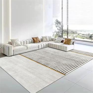 Imagem de HJZSZX Tapete leve para sala de estar, fácil de cuidar, tapete para quarto, sofá, mesa de centro, tapete para cama, JSJR, 9,160 x 230 cm (5,3 x 7,6 pés)