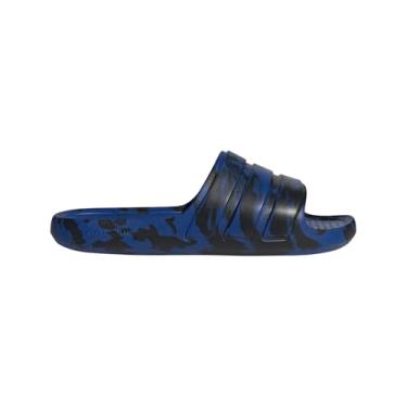 Imagem de adidas Sandália unissex Adilette Flow Slide, Team Royal Blue/Black/Team Royal Blue, 11 Women/10 Men
