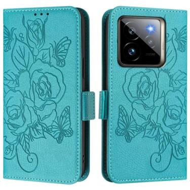 Imagem de Capa carteira rosa e borboleta em relevo para Realme GT 7 Pro 5G, [bloqueio RFID] [suporta carregamento sem fio] 3 compartimentos para cartão e 1 compartimento para dinheiro, capa flip com fivela