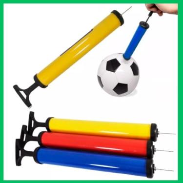 Imagem de Bomba De AR Encher Bola de Futebol Futsal Futevôlei Basquete Infláveis Boia Colete Bexiga Bolas Pilates 19 cm.