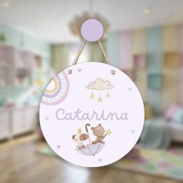 Imagem de Porta maternidade com aplique  Chuva de amor - Papais Design, 3D - Tod