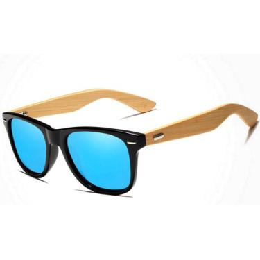 Imagem de Óculos de Sol Kingseven Vintage Hastes de Madeira com Proteção Uv400, 