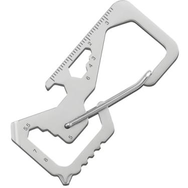 Imagem de Presente de Dia dos Pais da Esposa Filha Filho, Chaveiro Multiferramenta 13 em 1 Bolso EDC, Chaveiro Engraçado Papa Avô Dia dos Pais, Presentes de Aniversário para Homens e Mulheres (Quadrado)