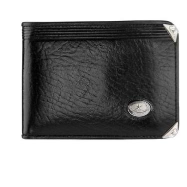 Imagem de Carteira Masculina Couro Mitty M1 Média Cantoneira, Preto