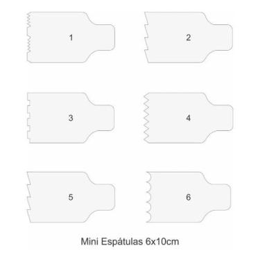 Imagem de Mini Espatulas Decorativa De Bolo Em Acrílico Kit De 6 Un. - PlimShop