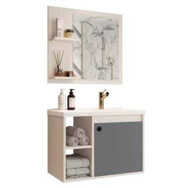 Imagem de Gabinete de Banheiro com Espelheira e Cuba 1 Porta Adonis - AJMóveis, 