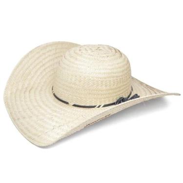 Imagem de Chapeu Pantaneiro Palha de Carnauba Aba Media Copa Com Bandinha Detalh