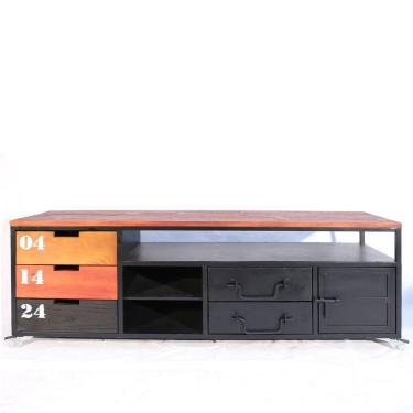 Imagem de Rack para Tv Loft Estilo Industrial Em Ferro 180cm Preto