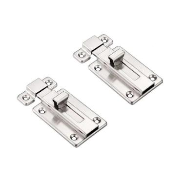 Imagem de Kit 2 Trincos Inox Porta Janela Armário Fecho Ferrolho