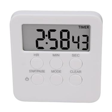 Imagem de Timer Digital, Notificações Silenciosas de Luz, Orifício de Suspensão Portátil, Recurso, Material ABS, 3 Modos de Som, Desative o Interruptor de Alarme