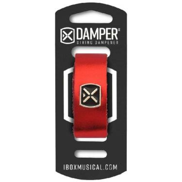 Imagem de Damper Ibox Em Couro E Tag Em Metal Vermelho Metalico Dmmd04