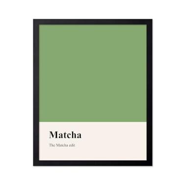 Imagem de Poster Master Impressão de edição Matcha - Pôster de chá - Arte Latte - Design de parede inspirado em Pantone colorido - Arte estética verde moderna - Ótima decoração de casa de chá ou cozinha - Arte
