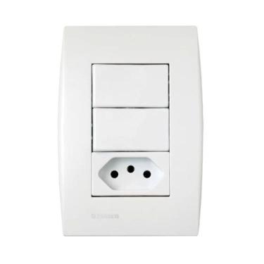 Imagem de Conjunto 2 Interruptor e Tomada 10a 4x2 Ilus Siemens Soprano
