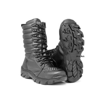 Imagem de Coturno Bota Masculina Motociclista Militar Cano Médio Calçado de Ótim