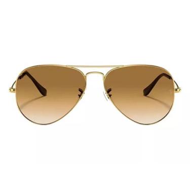 Imagem de Oculos De Sol 3025 Aviador Dourado Lentes Marrom - Original Miami Sun 