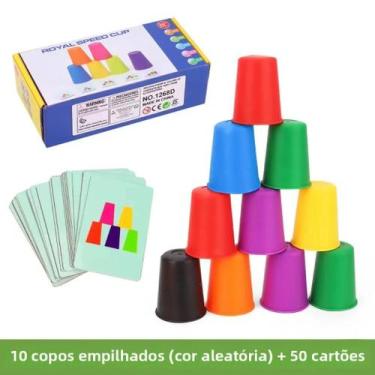 Imagem de Brinquedo Montessori de Empilhar - Copinhos Coloridos para Treinamento