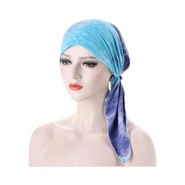 Imagem de Boné de Quimioterapia Feminino com Estampa Floral - Hijab de Algodão E