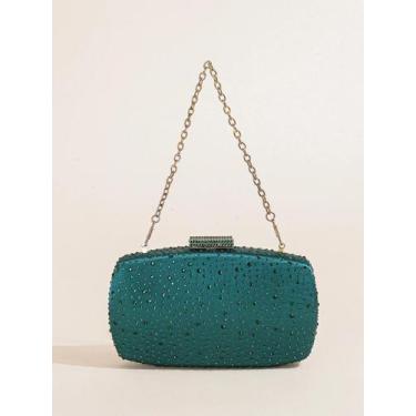 Imagem de Bolsa de Mão Feminina Brilhante com Strass - Ideal para Casamento e Fe