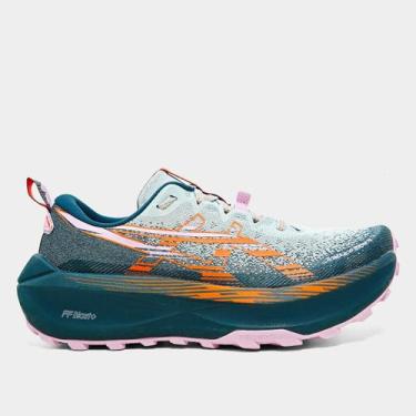 Imagem de Tênis Asics Trabuco Max 4 Feminino, Azul, Laranja, 36