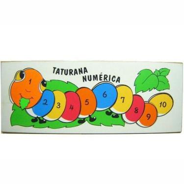Imagem de Taturana Numérica Educativa Em Madeira - Multicolorido