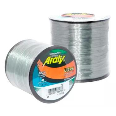 Imagem de Linha Monofilamento Araty Ultra 1/4 Lb  Mazzaferro Prata 0,30mm - 1400