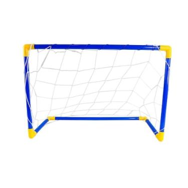 Imagem de Mini Gol de Futebol Infantil com Bola, Rede e Bomba, 60 x 42 x 30 cm