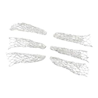 Imagem de UGPLM 6x Bolsos de malha de bolso para mesa de sinuca, bolsa de treinamento, bolsa de proteção, rede de bolso para mesa de bilhar e sinuca premium, Branco