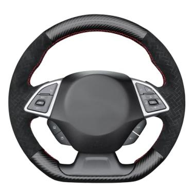 Imagem de MEWANT Capa protetora de volante de carro costurada à mão para Chevrolet Camaro 2017-2022 acessórios de volante