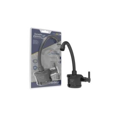 Imagem de Torneira Elétrica 110V 220V Enerbras Preta Branca Oferta Agua Quente R