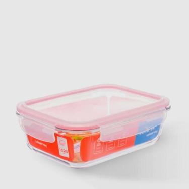 Imagem de Pote de Vidro Hermético 1,5L Retangular Invicta, Único, Unisex