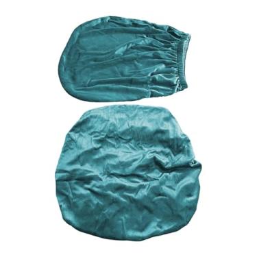 Imagem de SiaBiced Capa para cadeira de computador, capa protetora para cadeira de escritório, 2 peças, almofada elástica, Lago Azul