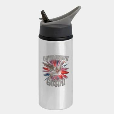 Imagem de Garrafa Squeeze Bico Prateada Premium 600ml - Bombombini Gusini Brainrot Meme