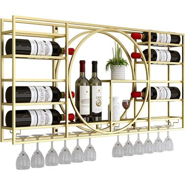 Imagem de Cremalheira Fixada Na Parede Do Vinho, Cremalheira Industrial Do Vento Do Ferro Feito, Cremalheira De Exposição Home Da Decoração Do Armário Do Vinho De Restaut, A, 90x11x42cm