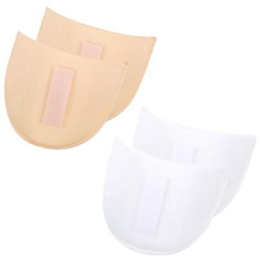 Imagem de 2 pares de ombreiras embutidas, almofadas de ombro de espuma de 1,5 cm, almofadas de esponja respiráveis, suprimentos de costura realçadores de ombro para mulheres, homens, inclinados, ombros altos e