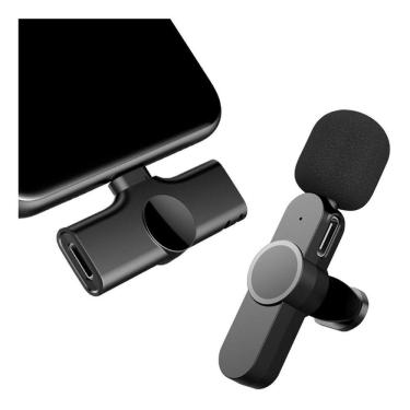 Imagem de Microfone Lapela Wireless Sem Fio Para Android Usb Tipo C