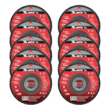 Imagem de MTX Disco Flap, Grão P40, 115x22,2mm, Para Esmerilhadeira Angular, Ideal para Madeira, Metal e Plástico (P80, 115x22,2 mm)