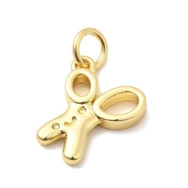 Imagem de KitBeads 10 peças de pingentes de tesoura banhados a ouro, ferramenta de cabeleireiro de barbeiro de latão para fazer joias, pulseiras, brincos, colares