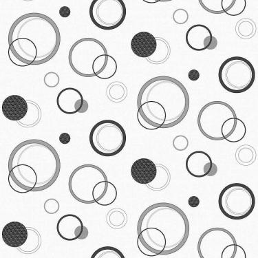 Imagem de Papel De Parede Fiesta Modern Geométrico Círculos Preto 543341 Fiesta Modern 543341