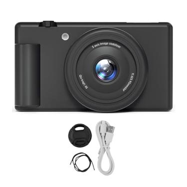 Imagem de Keenso Câmera Digital, Câmera VLOGGING HD 5K 80MP Com Tela Flip de 180 Graus e 5 Eixos Gyro Anti Shake Recurso para Fotografia e Selfies (Preto)