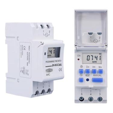 Imagem de Controlador Carga 110v - Timer 30A DIN Rail - LM GLOBAL