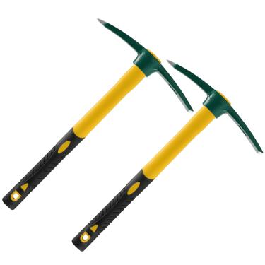 Imagem de YUENPUN Peças De 17,7" Enxada Enxada, Machado Jardim Forjado Para Capina Com Cabo Borracha, Jardinagem, Soltar Solo, Camping, Plantio Vegetais E Frutas